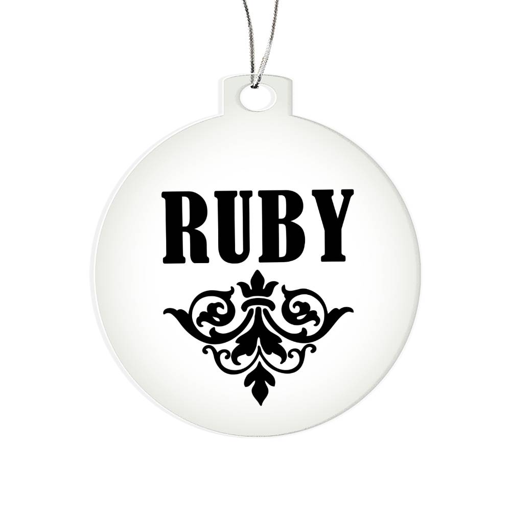 Ruby v01 - Acrylic Ornament