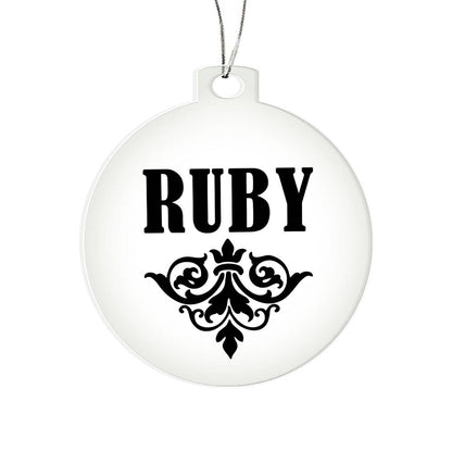 Ruby v01 - Acrylic Ornament