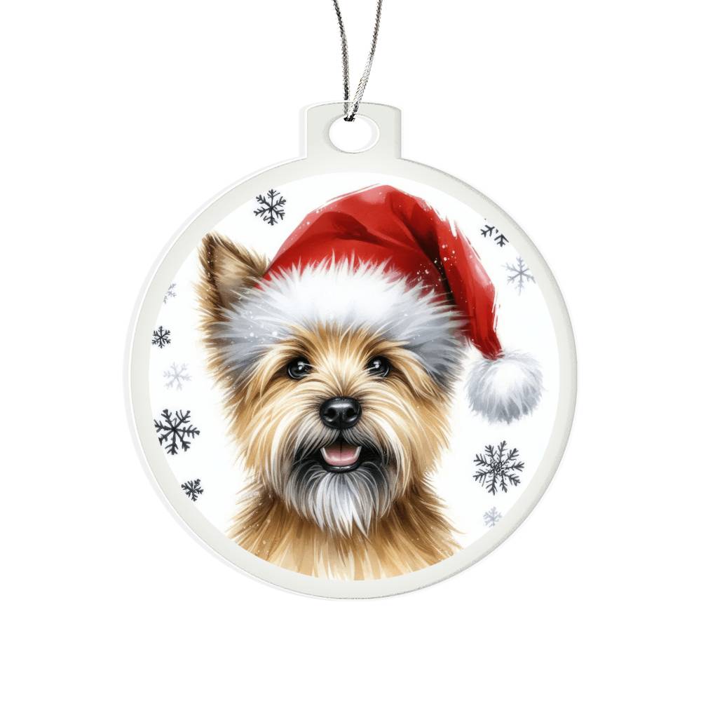 Christmas Dog - Norwich Terrier - Acrylic Ornament