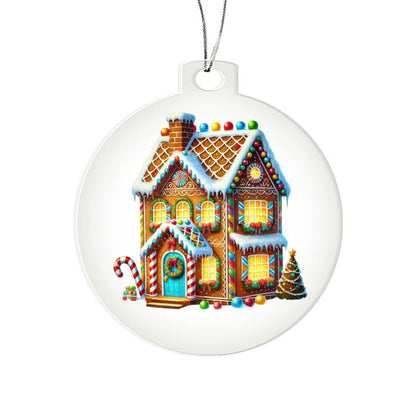 Christmas Gingerbread House 006 - Acrylic Ornament