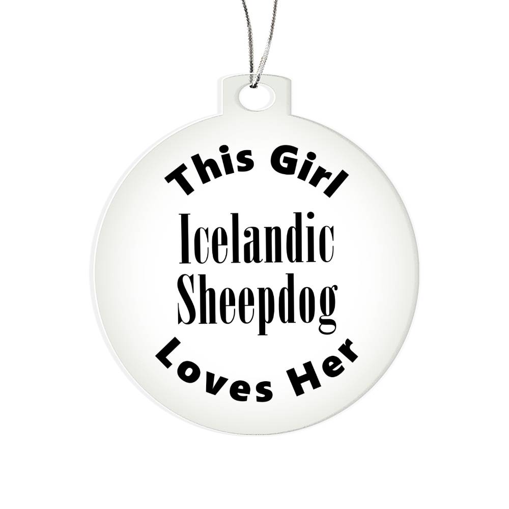 Icelandic Sheepdog - Acrylic Ornament