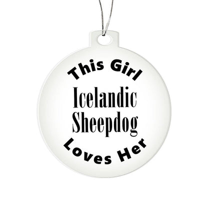 Icelandic Sheepdog - Acrylic Ornament