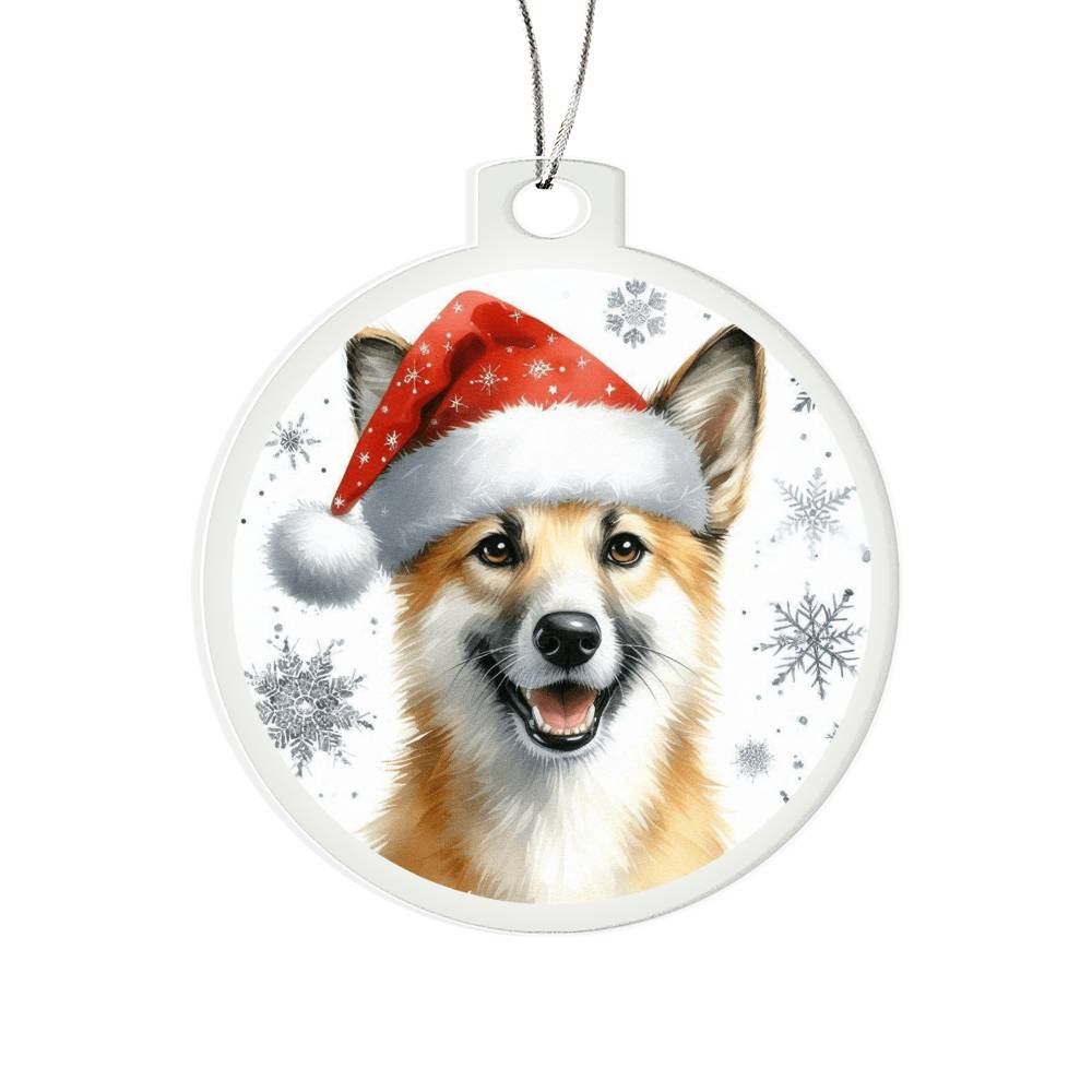 Christmas Dog - Canaan - Acrylic Ornament