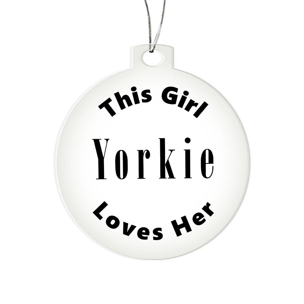 Yorkie - Acrylic Ornament