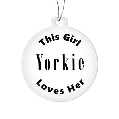 Yorkie - Acrylic Ornament