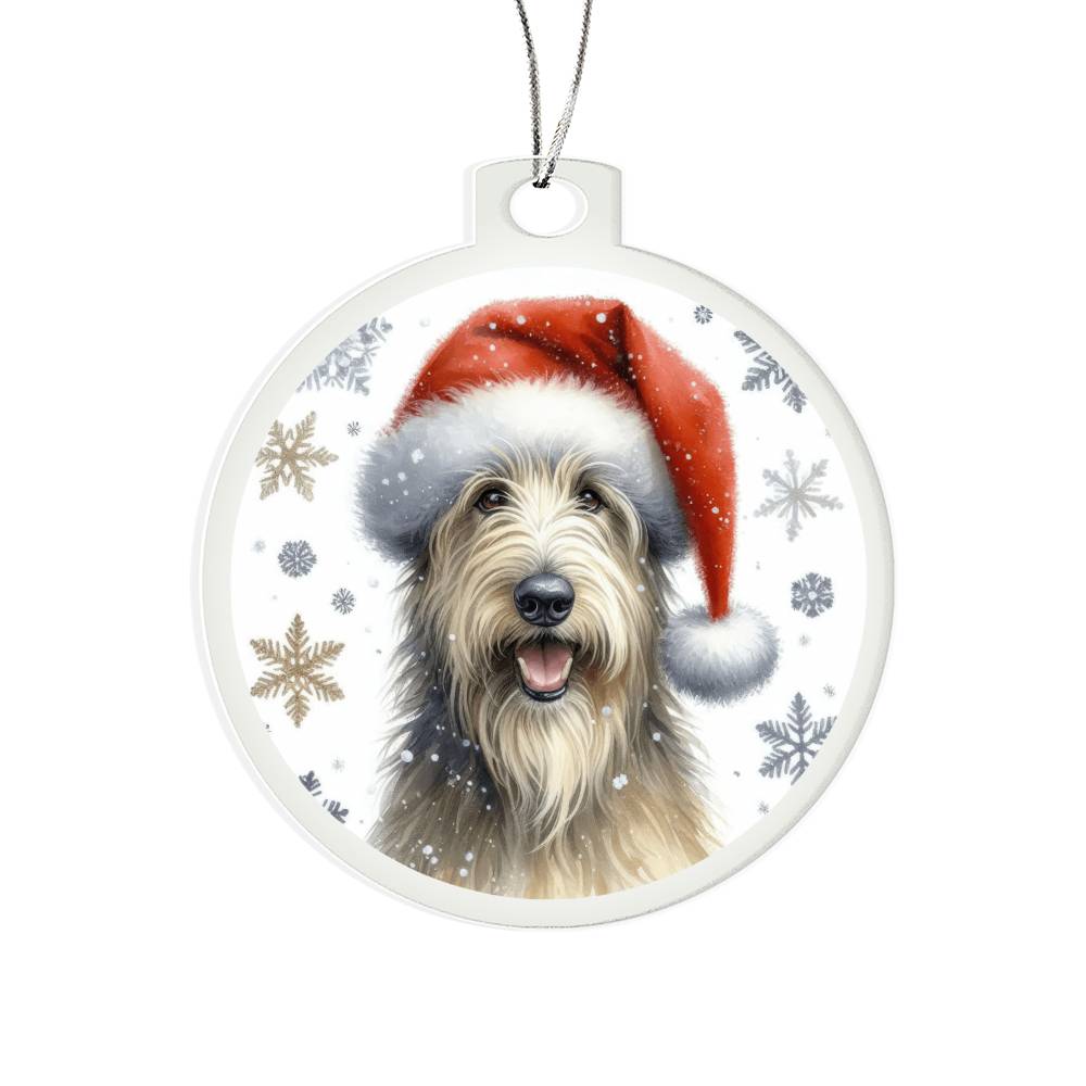 Christmas Dog - Irish Wolfhound - Acrylic Ornament