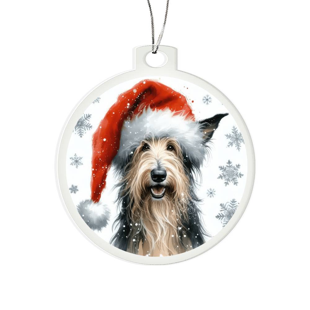 Christmas Dog - Scottish Deerhound - Acrylic Ornament
