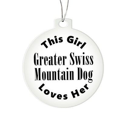 Greater Swiss Mountain Dog - Acrylic Ornament
