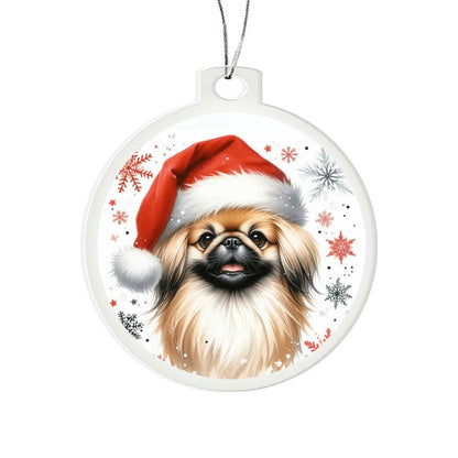 Christmas Dog - Pekingese - Acrylic Ornament