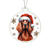 Christmas Dog - Irish Setter - Acrylic Ornament