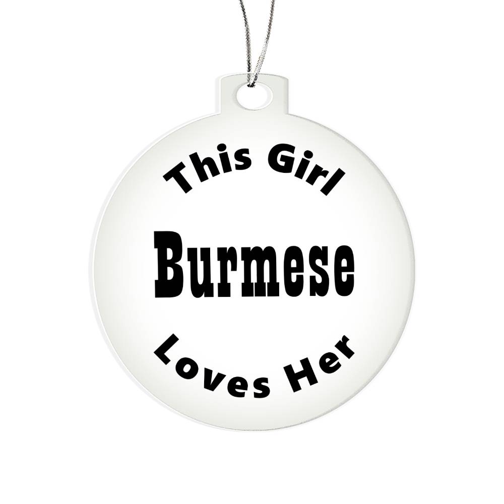 Burmese - Acrylic Ornament