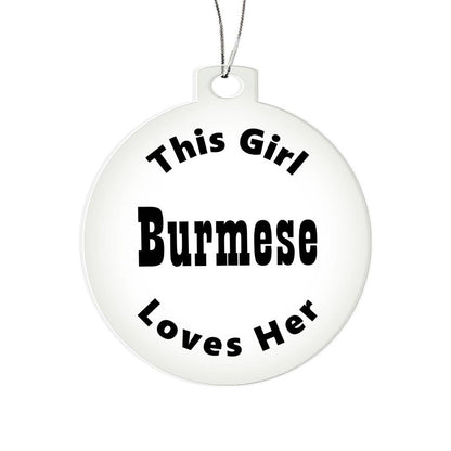 Burmese - Acrylic Ornament