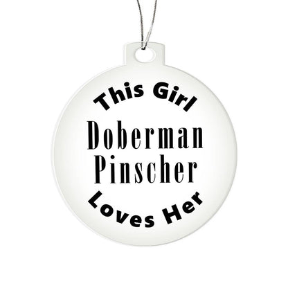 Doberman Pinscher - Acrylic Ornament