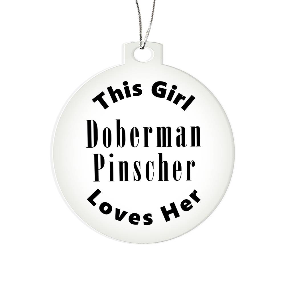 Doberman Pinscher - Acrylic Ornament