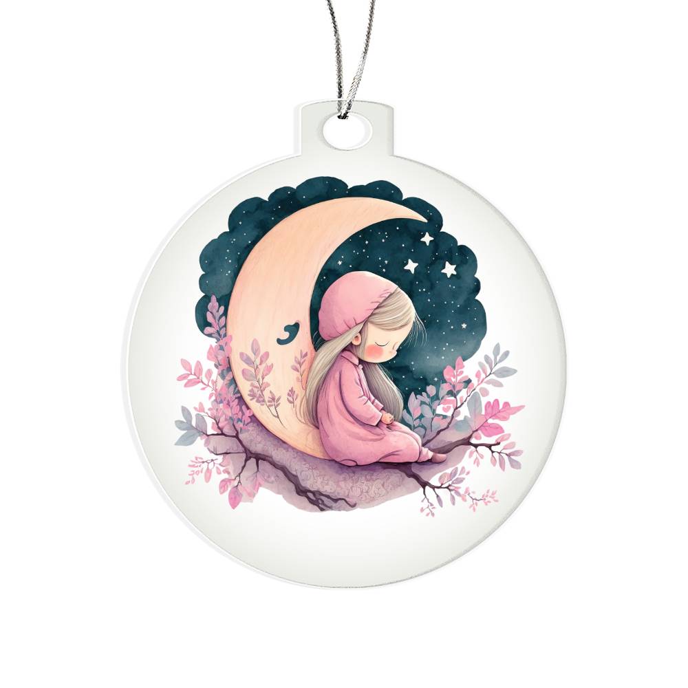 Sweet Dreams Baby Girl (Watercolor) 07 - Acrylic Ornament