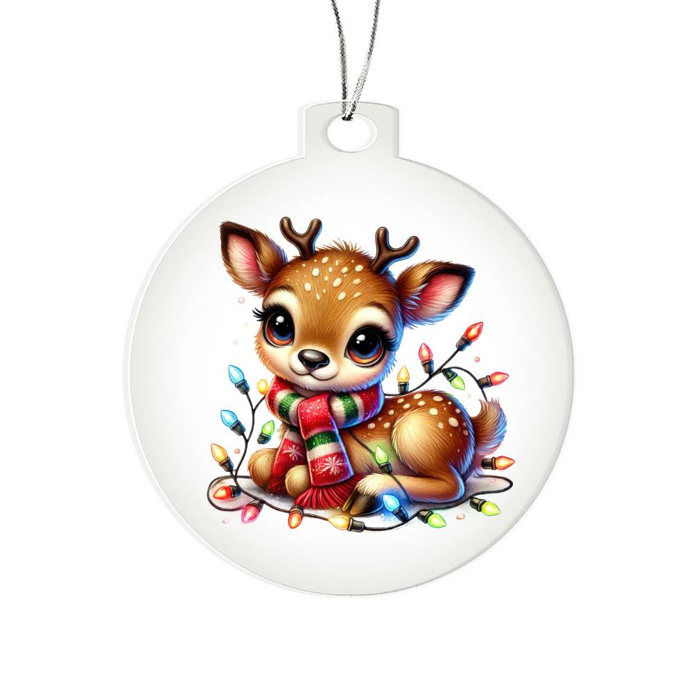 Cute Christmas Reindeer 025 - Acrylic Ornament
