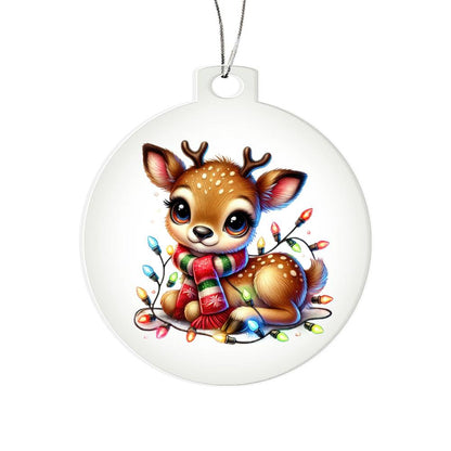 Cute Christmas Reindeer 025 - Acrylic Ornament