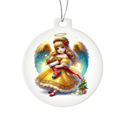 Cute Christmas Angel 009 - Acrylic Ornament