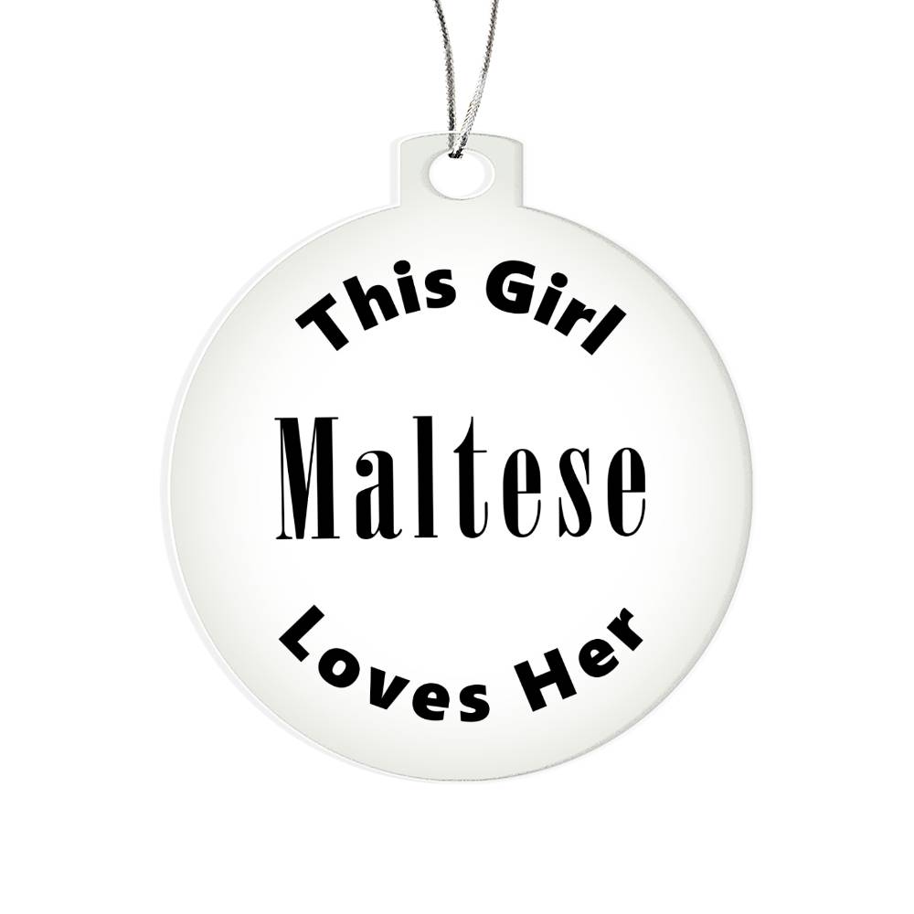 Maltese - Acrylic Ornament