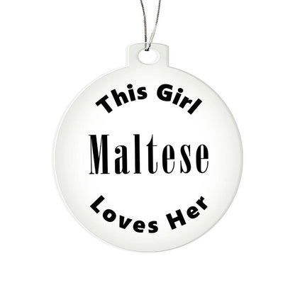 Maltese - Acrylic Ornament