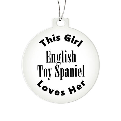English Toy Spaniel - Acrylic Ornament