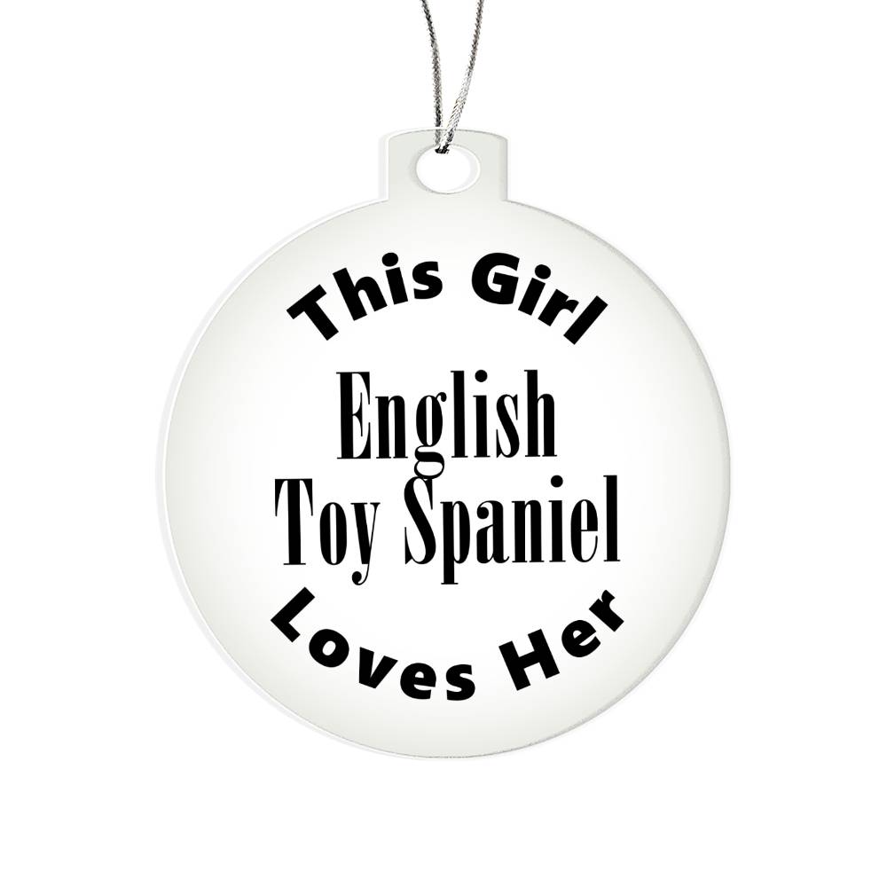 English Toy Spaniel - Acrylic Ornament