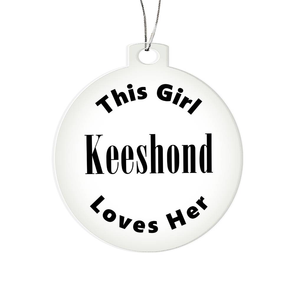 Keeshond - Acrylic Ornament