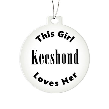 Keeshond - Acrylic Ornament