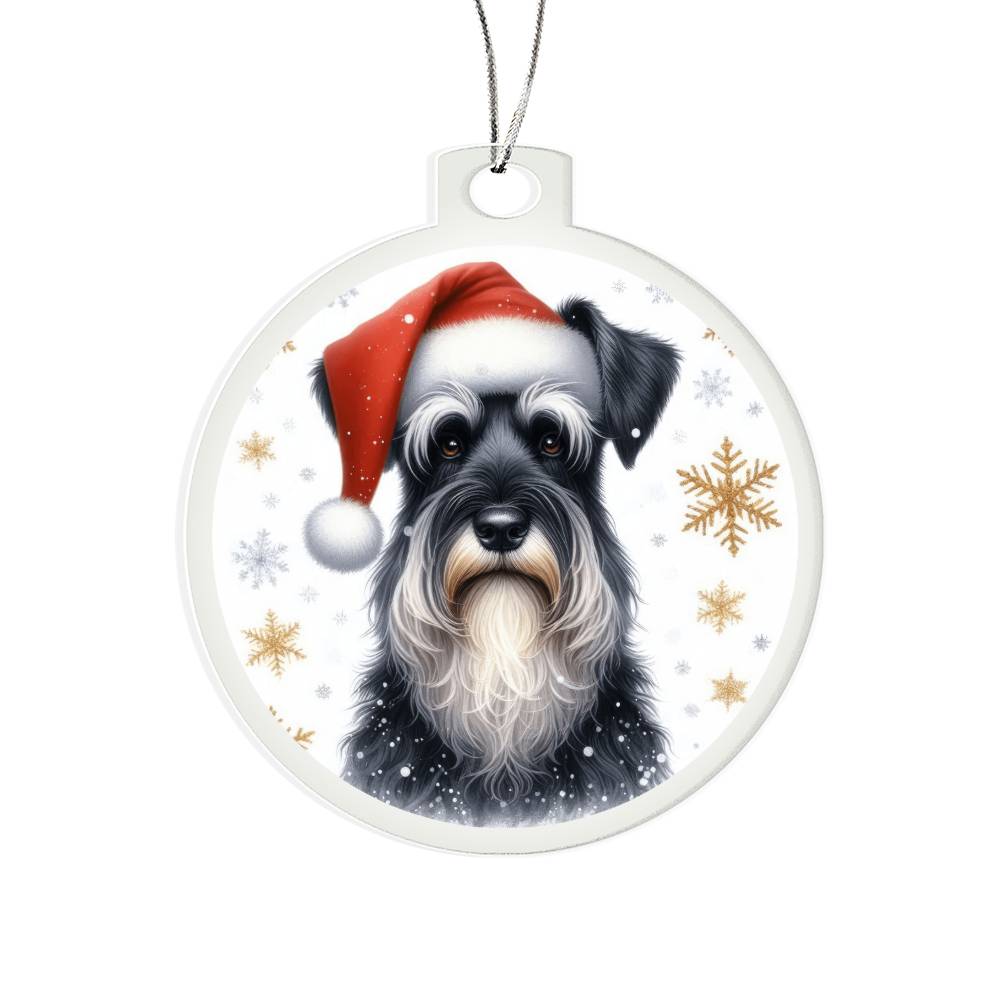 Christmas Dog - Giant Schnauzer - Acrylic Ornament