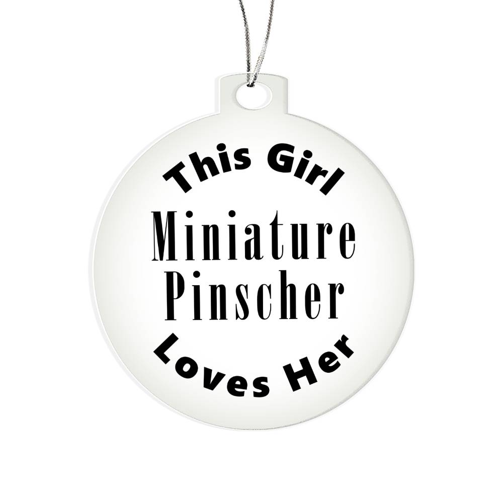 Miniature Pinscher - Acrylic Ornament