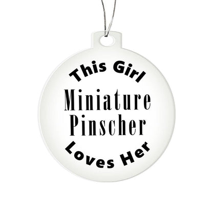 Miniature Pinscher - Acrylic Ornament