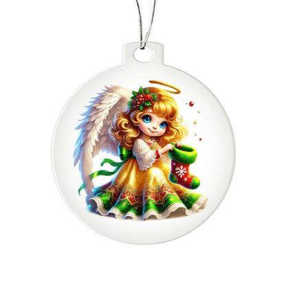 Cute Christmas Angel 003 - Acrylic Ornament