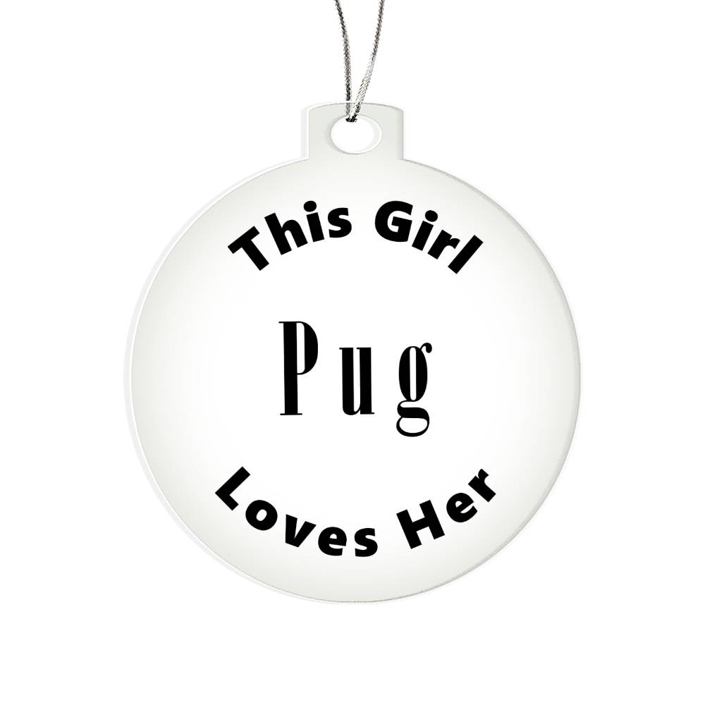 Pug - Acrylic Ornament
