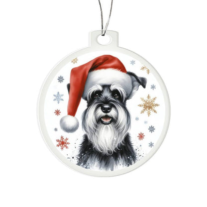 Christmas Dog - Standard Schnauzer - Acrylic Ornament