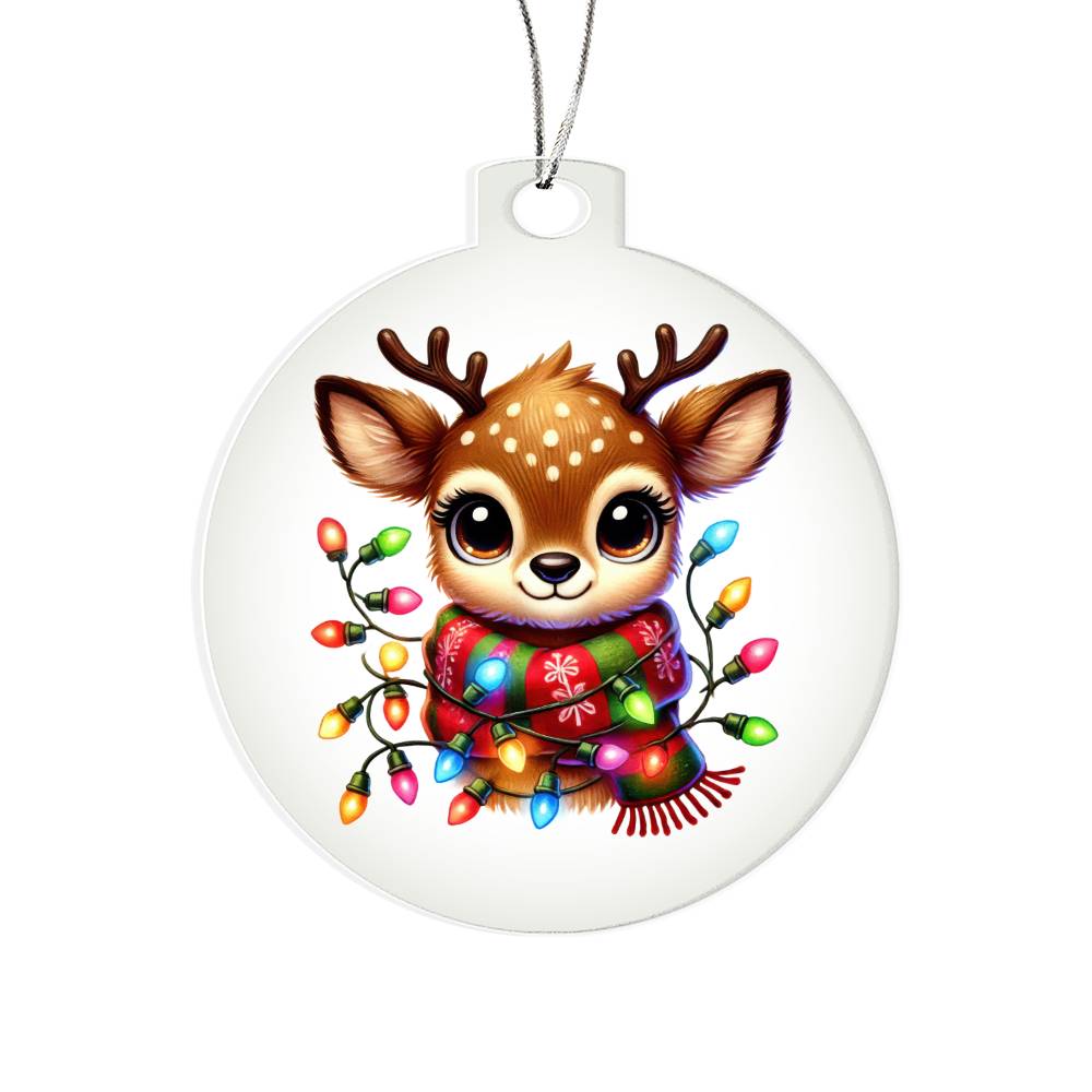 Cute Christmas Reindeer 011 - Acrylic Ornament