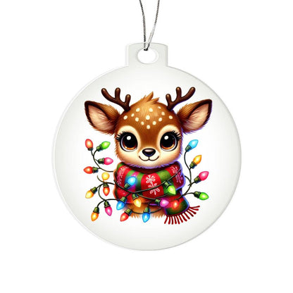 Cute Christmas Reindeer 011 - Acrylic Ornament