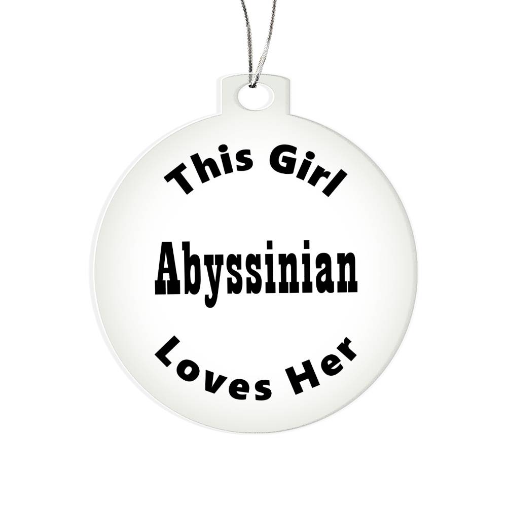 Abyssinian - Acrylic Ornament