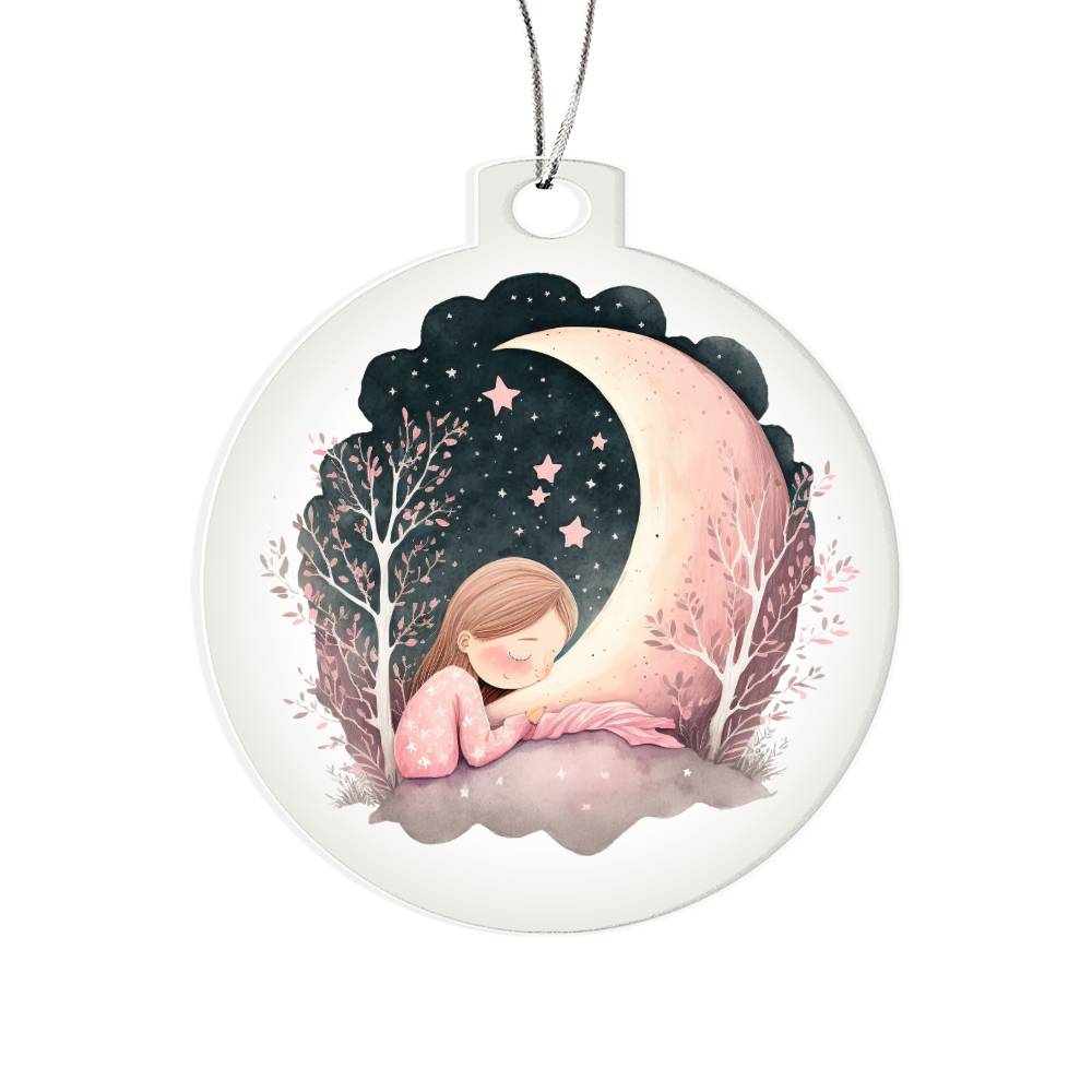 Sweet Dreams Baby Girl (Watercolor) 08 - Acrylic Ornament