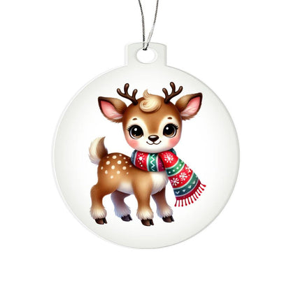 Cute Christmas Reindeer 012 - Acrylic Ornament
