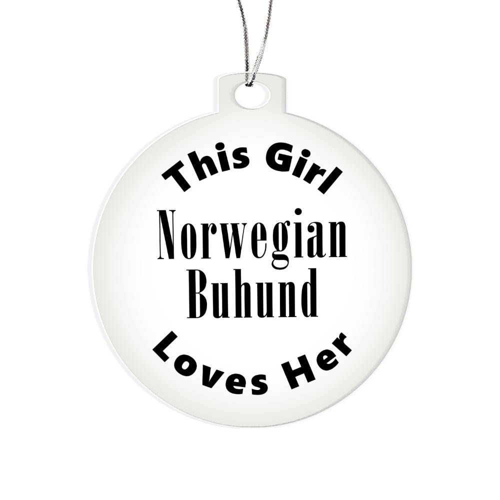 Norwegian Buhund - Acrylic Ornament