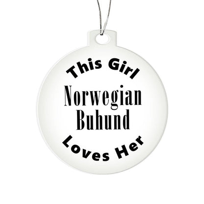 Norwegian Buhund - Acrylic Ornament