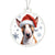 Christmas Dog - Miniature Bull Terrier - Acrylic Ornament