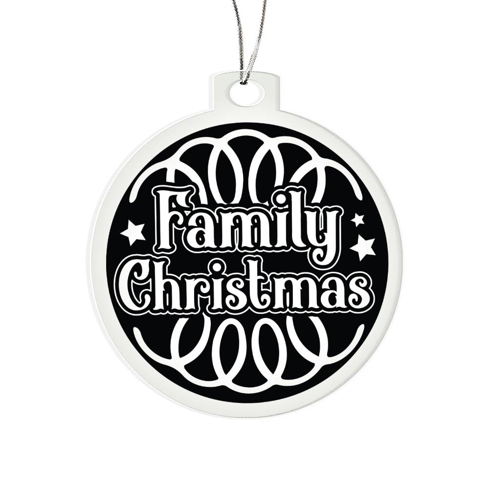Family Christmas 004 - Acrylic Ornament