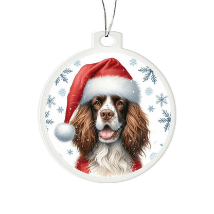 Christmas Dog - English Springer Spaniel - Acrylic Ornament