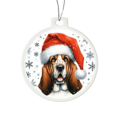 Christmas Dog - Basset Hound - Acrylic Ornament