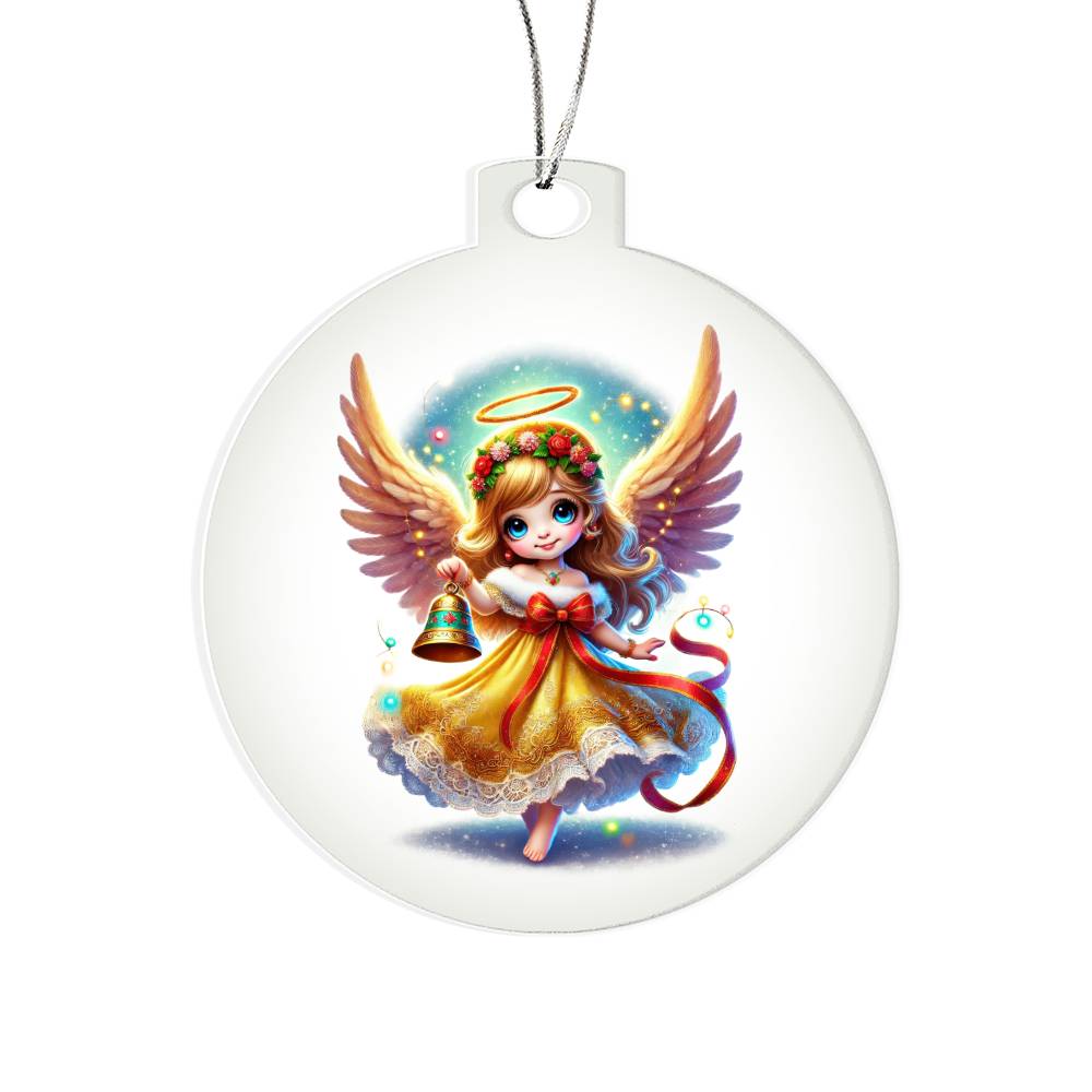 Cute Christmas Angel 013 - Acrylic Ornament