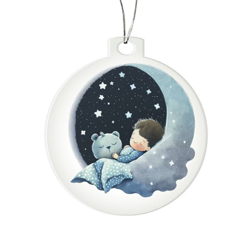 Sweet Dreams Baby Boy (Watercolor) 05 - Acrylic Ornament