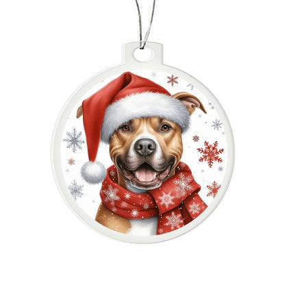 Christmas Dog - American Pit Bull Terrier - Acrylic Ornament