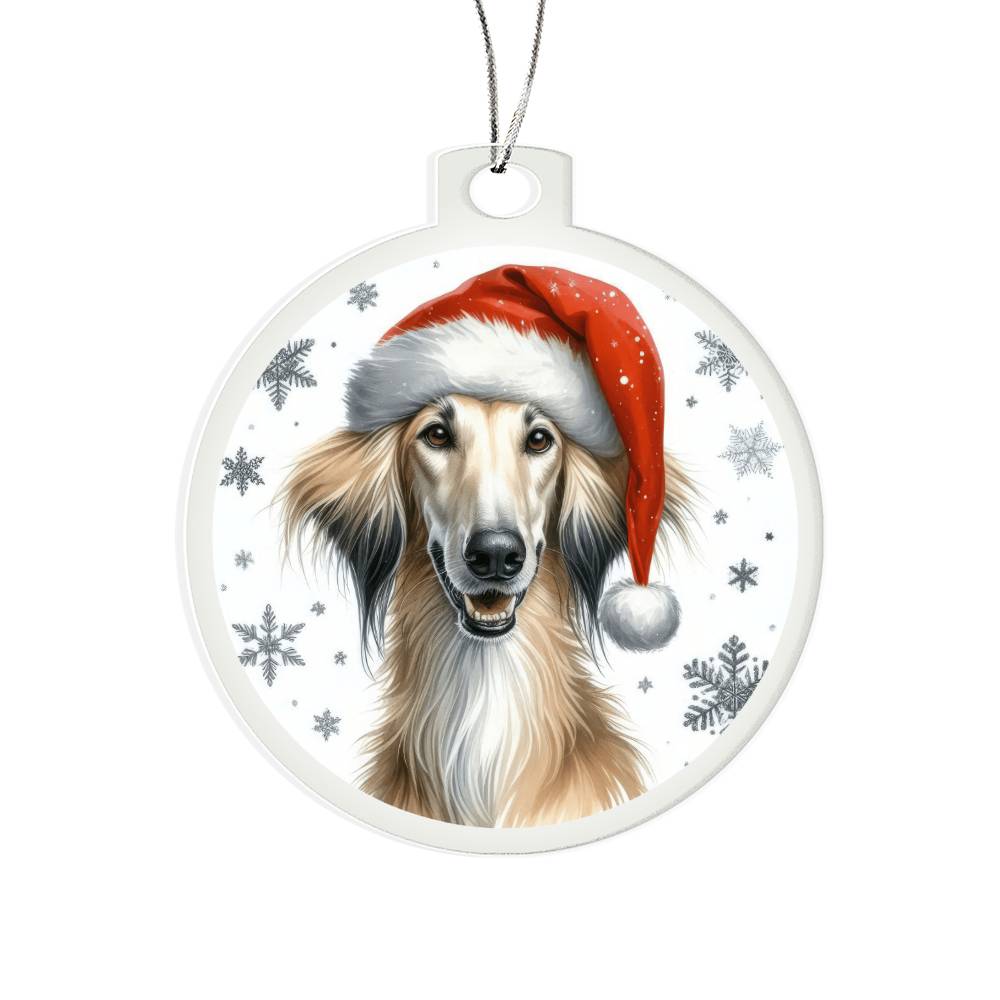 Christmas Dog - Sloughi - Acrylic Ornament