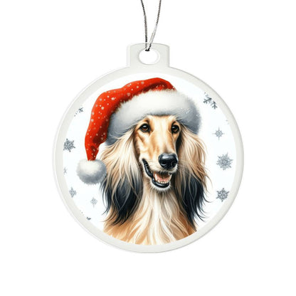 Christmas Dog - Afghan Hound - Acrylic Ornament